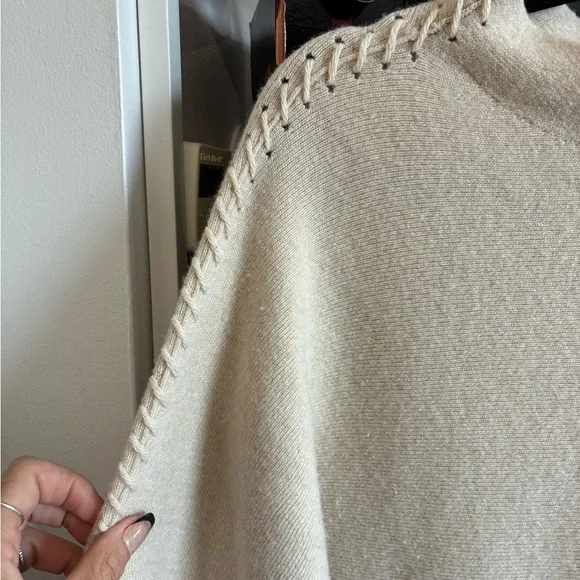 Theory Kimono Turtleneck Dress in Felted Wool-Cashmere size M - Picture 4 of 10